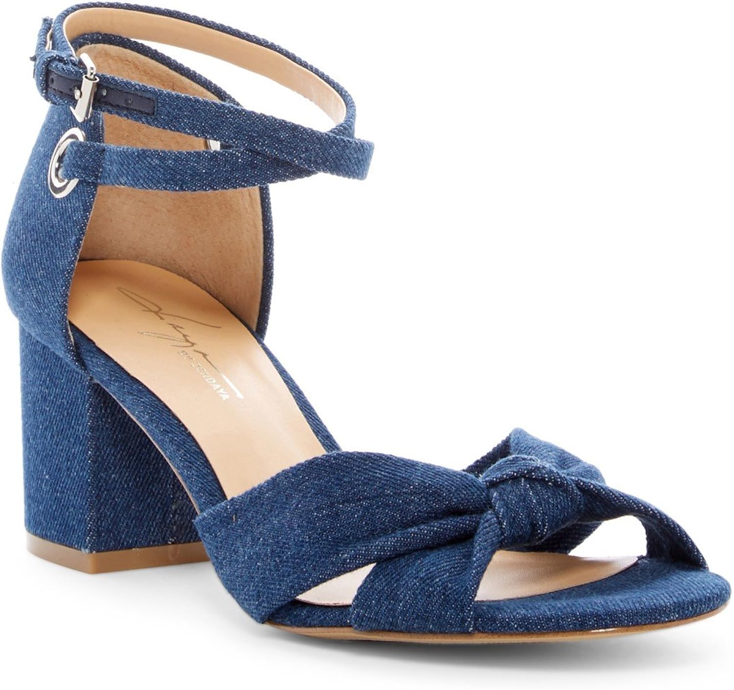 cobalt blue block heel sandals