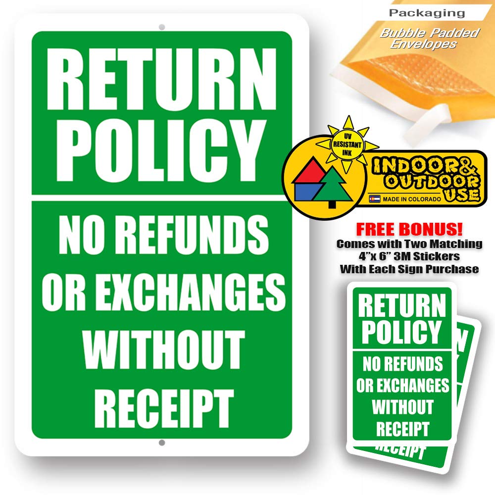 Return Policy No Refunds Or Exchanges Without
