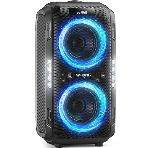 W-KING 270W PEAK Party Large Bluetooth Speaker Loudest Boom Box/12 Custom  Bass/Massive 125dB Subwoofer Deepest Bass, Big Portable Speaker