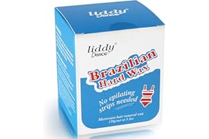 LIDDY DANCE Brazilian & Bikini Wax Kit - Hard Wax for Easy Hair Removal, Suitable for Sensitive Skin, Microwave-Ready