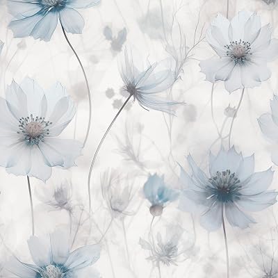 Muriva Lissa Flowers Blue Subtle Matte Floral Wallpaper 10m 53cm