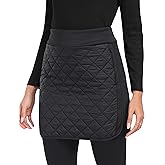 MoFiz Women's Quilted Puffer Skirt Insulated Warm Winter Skirt with Full Zipper Snow Skirts for Hiking Running Golf Outdoor