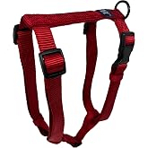 Hamilton Adjustable Nylon Dog Harness, Small 5/8" x 12-20", Red | Premium Quality Nylon, Durable Buckle, Sturdy D-Ring, No Pull, 4 Point Adjustable, Small &amp; Medium Breed Dogs