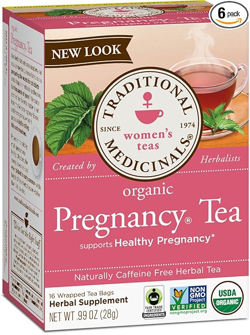 Traditional Medicinals Organic Pregnancy Tea Womens Tea 16 Tea Bags Pack of 6