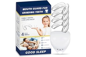 MICTANING 4 Pack Kids Mouth Guards for Teeth Grinding, Small Size, Comfortable Night Guard for Kids, Professional Mouth Guards, Effective for Clenching Teeth