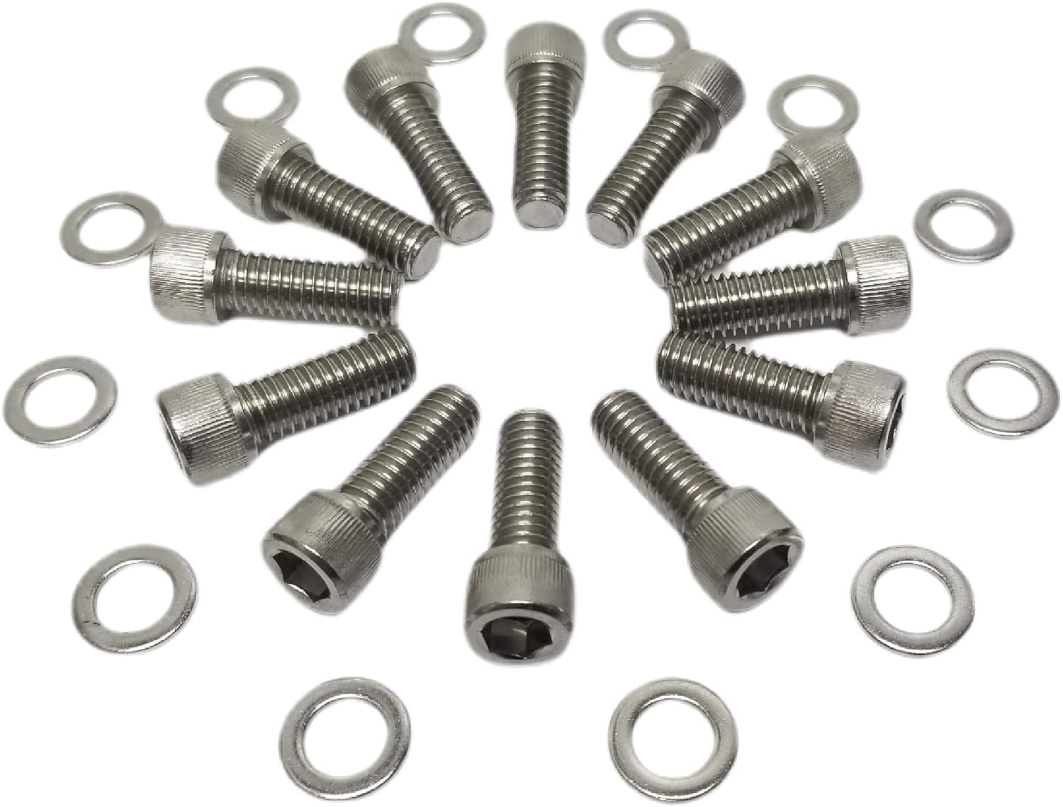 Z Whip SBC StainlessSteel Intake Manifold Bolt Kit 3/816