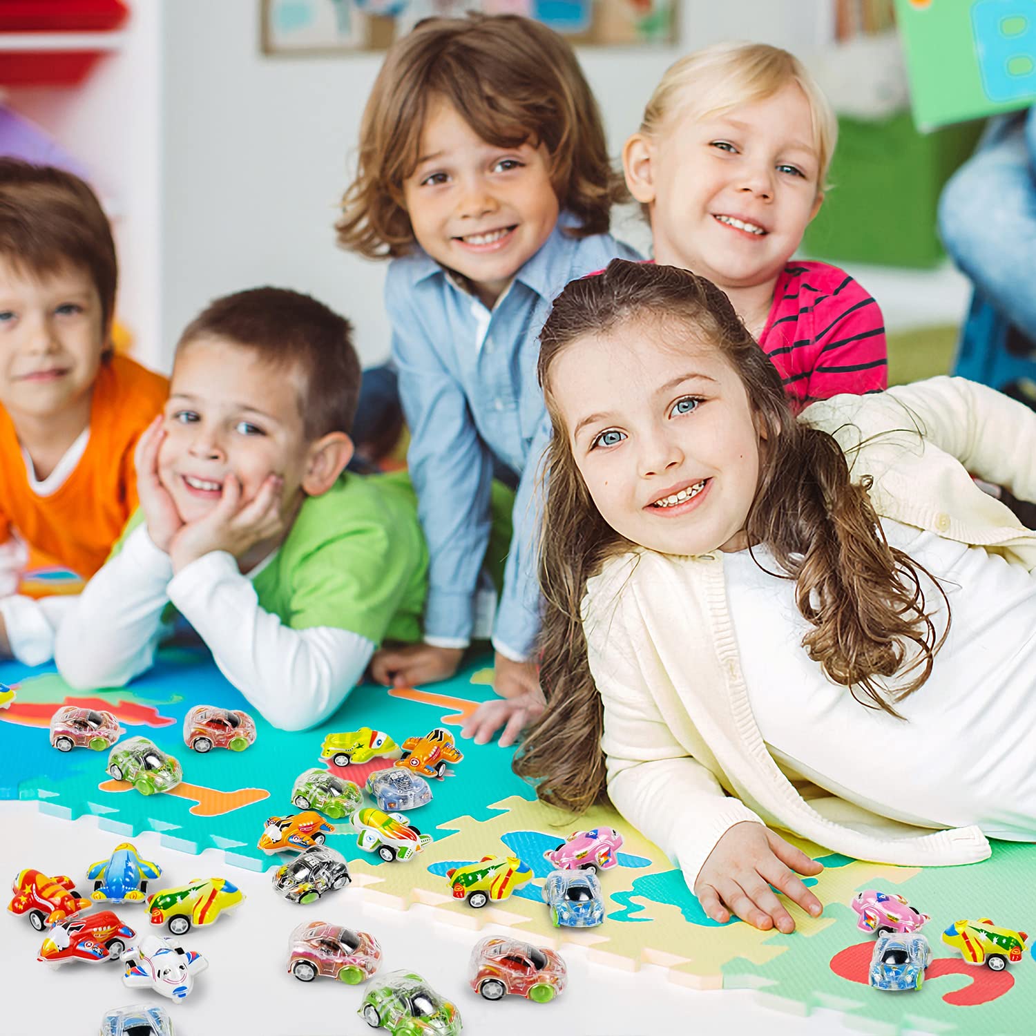 Vileafy 50 Pull Back Cars and Planes Bulk Set– Treasure Box Toys for Classroom, Party Favors for Kids 3-5,Carnival Prizes and Goodie Bags Stuffers for Boys and Girls