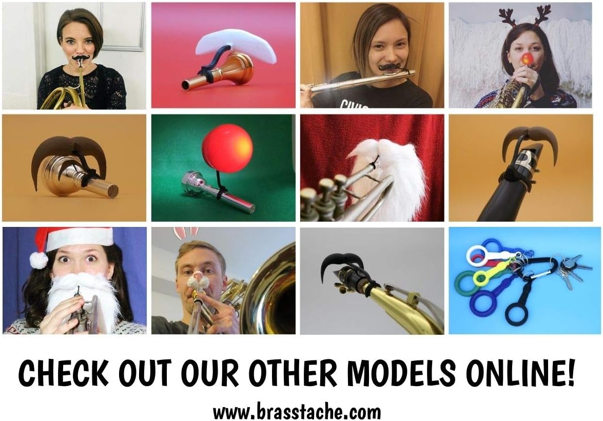 Brasstache - Clip-on Mustache for French Horn Mouthpiece: Musical Instruments