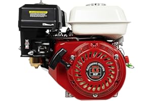 Knwigoe 200CC Engine 4 Stroke Gas Engine for Honda Gx160 6.5HP Pull Start Go Kart Engine with Air-Cooled Single Cylinder System Horizontal Shaft OHV (20mm/0.7874in) for Honda Mini Bike Motor