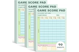 MSHUNKEJI 30 90 180 Sheets Game Score Pads Double Sided Game Score Tracker 6 x 9 Inch Card Game Score Sheets Game Score Keeper Game Score Notepad For Almost Any Family Games Board Games Bowling Balls Sport