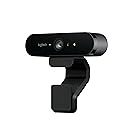 Logitech BRIO – 4K Ultra HD Webcam with 5x Digital Zoom for Recording, Streaming, and Video Calling