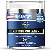 Felicemy 6-in-1 Face Cream for Men, Mens Face Moisturizer, Anti-Aging Face Cream for Men with Retinol Collagen & Hyaluronic Acid, Eye Bags & Dark Spot Remover, After Shave Lotion 1.7 Fl Oz