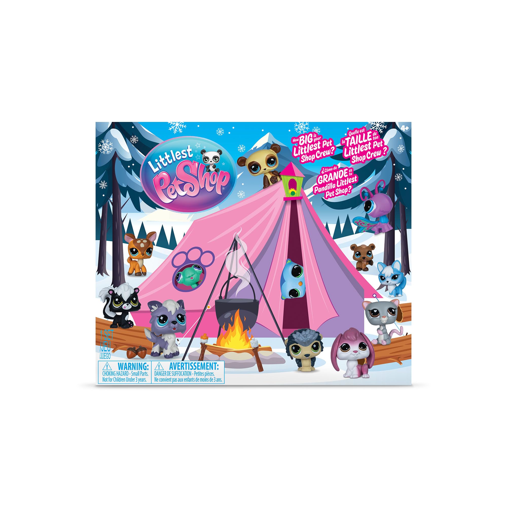 Littlest Pet Shop Cozy Campfire Play Pack - Series 4 - Gen 7 Authentic LPS Bobble Head Toy Figure, Collectible Toy Animal, Ages 4+