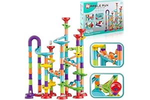 Marble Runs for Kids, 113 Pcs Marble Run Set, Construction Building Blocks Toys for Boys Girls