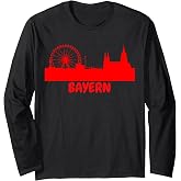 Bayern Germany Bavaria Munich Skyline Long Sleeve T-Shirt