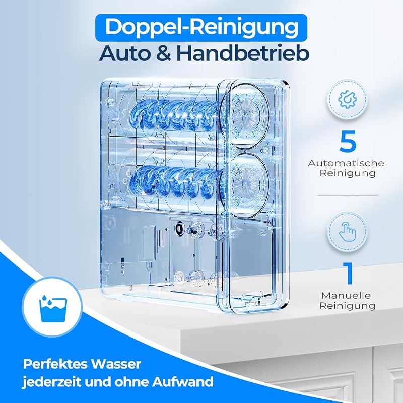 Système de filtration d'eau à osmose inverse 600GPD pour eau potable, système d'osmose inverse à 8 niveaux, ratio pur/écoulement 2,5:1, option RO et eau filtrée, blanc