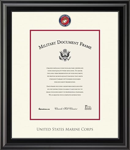 Amazon Com United States Marine Corps Certificate Frame