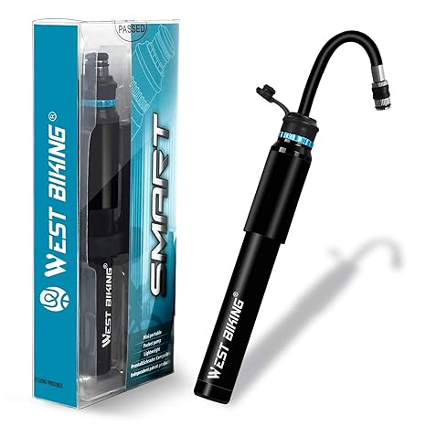 WESTGIRL Mini Fahrradpumpe, Fahrrad Reifen Pumpe Passend für Presta- und Schrader zuverlässige Hand Luftpumpen High Druck 150