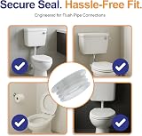 PlumbEZ Universal Clear Pipe Inlet Pan Connector Flush Cone Seal view 3