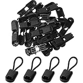 30pcs Shoelace End Tips Cord Lock Clips, Shoe Lace End Clips Cord Lock, Zipper Pull Tabs Cords Tips for Paracord Backpack Quick No Tied Shoelace Triathlon Marathon Running Shoe