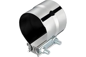 Evil ENERGY 3.0 Inch Lap Joint Exhaust Band Clamp 304 Stainless Steel for 3.0" OD to 3.0" ID Exhaust Pipe Connection