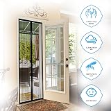 RnCop Magnetic Screen Door 90 x 210cm Heavy Duty Self Sealing Black view 6