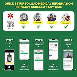 Theluckytag Medical Alert Necklace for Men Women