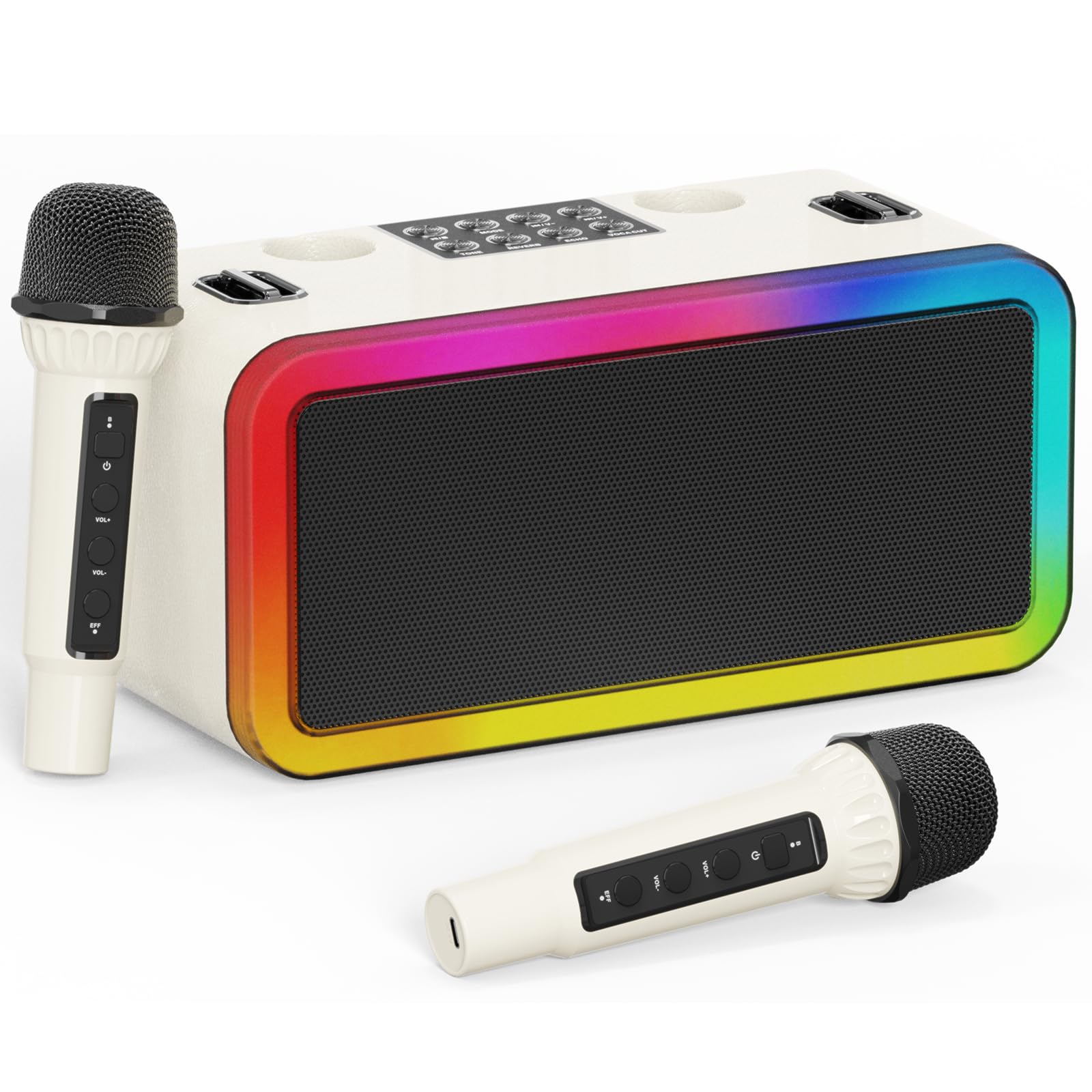 Photo 1 of ***TESTED FOR POWER ONLY***
Portable Karaokee Machine 2 Microphones, Outdoor Bluetooth Speaker Karaoke Machine, Karaoke Microphone Machines Kid Adult Wireless PA TF USB Sound Effect Light Outdoor/Indoor Home Party, Brown