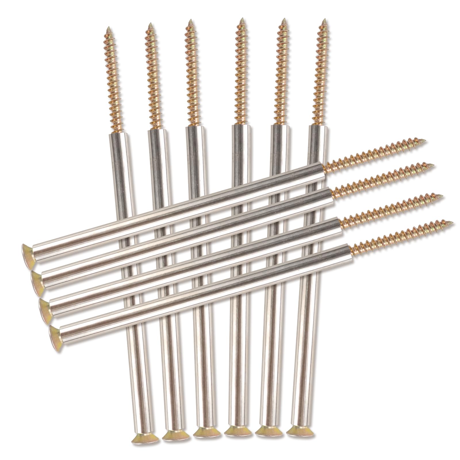 Photo 1 of 10 Pcs 7'' Gutter Screws with Metal Ferrule Durable Gutter Nails and Roof Gutter Nails Spikes Easy to Install Secure Gutter Fasteners for Renovation and Maintenance of gutters