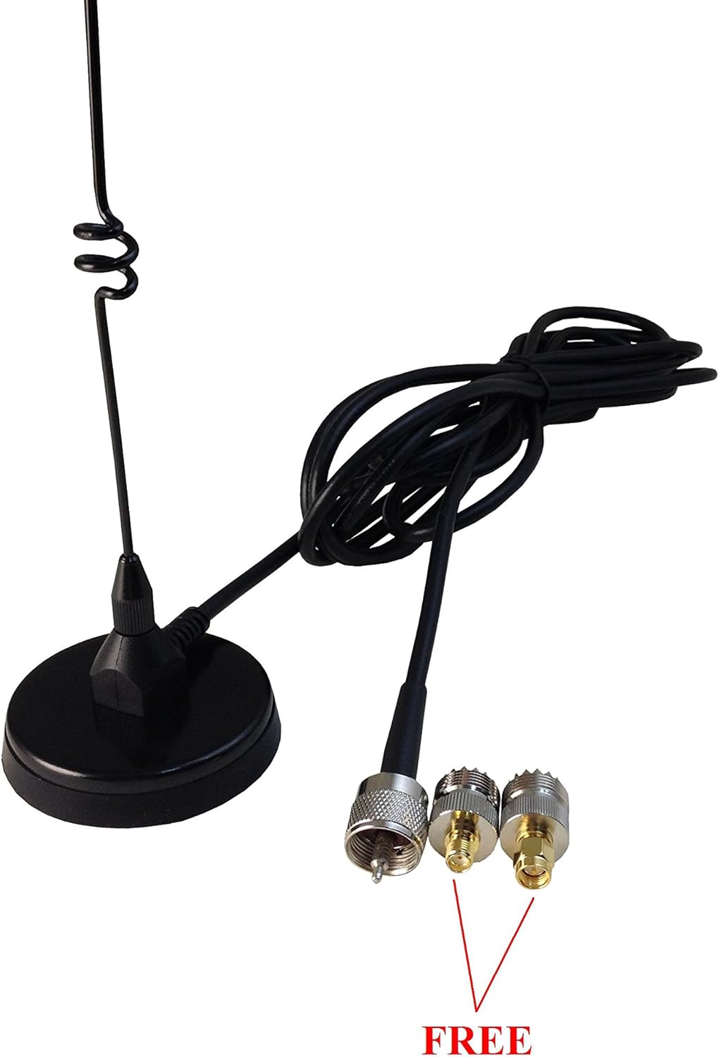 UHF Male connector VHF/UHF 2Meter/70cm 144/440MHz 2pc Free Adaptor