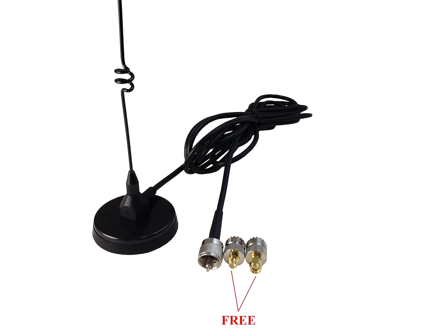 UHF Male connector VHF/UHF 2Meter/70cm 144/440MHz 2pc Free Adaptor connector Antenna with PL259
