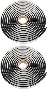 QWORK 2 Piece Butyl Sealant Tape 9.5mm x 13ft Black for Automotive Doors Windows