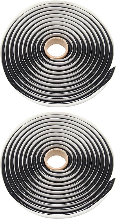 QWORK 2 Piece Butyl Sealant Tape 9.5mm x 13ft Black for Automotive Doors Windows