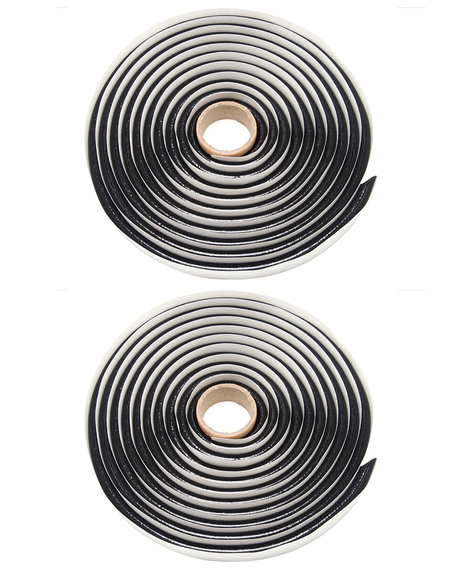 QWORK® 2 Piece Butyl sealant Tape 9.5mm Diameter x 13ft, Black Butyl sealant Rubber for Automotive Truck Headlight Window Door Windshield