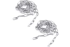 hannger Stainless Steel Chain, 1/8 in × 4.92 Ft Small Strong Chain Link Chain, Light Duty Chainlink Utility Metal Decorative Chain Camping Pet Dog Chain Hanging Chain for Bird Feeder Planters Signs