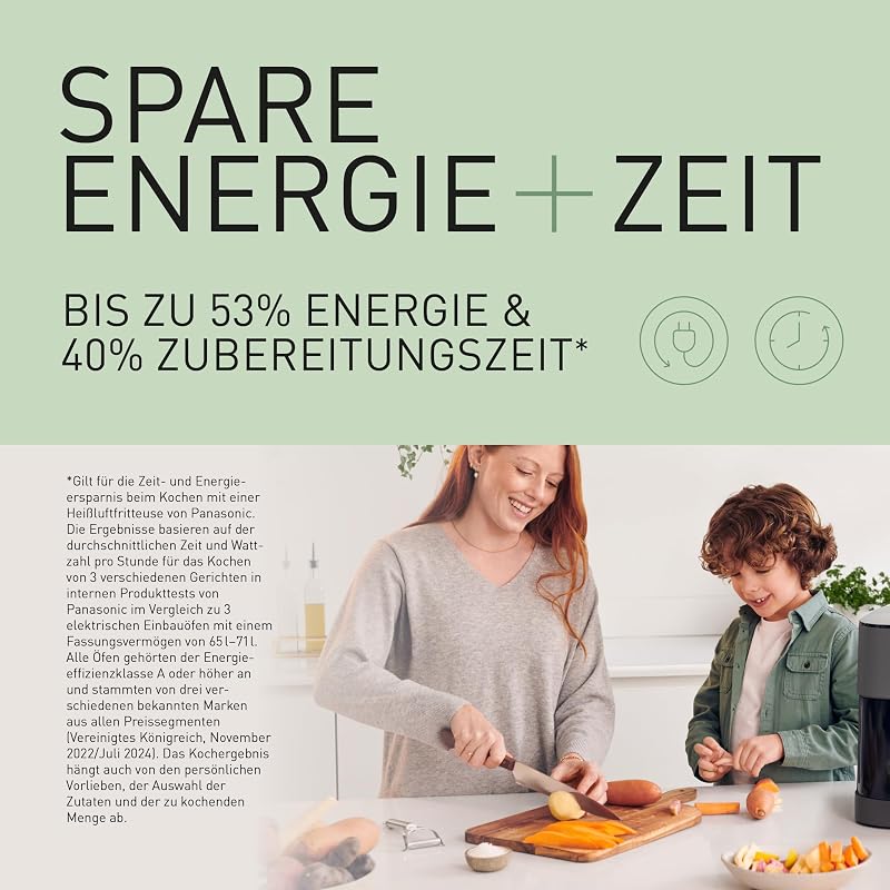 NF-CC600AXE Air Fryer mit Sichtfenster, 6 l, 80–200 °C, digitaler Timer & LCD-Display, sanfte Dampfzugabe, 11 Voreinstellungen, einfache Reinigung, Schwarz mit Griff in Roségold