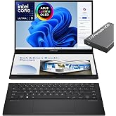 ASUS Zenbook Duo Laptop, Dual 14" OLED WUXGA Touchscreen Display, Intel Core Ultra 9 285H, Intel Arc Graphics, 32GB RAM, 2TB SSD, WiFi 7, Thunderbolt 4, Detachable KB, Windows 11, w/1TB Portable HDD