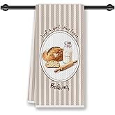 CosxHabitat Baking Gifts Kitchen Towels for Women Girls, Vintage Striped Sourdough Bread Hand Tea Dish Towels for Kitchen Bathroom Decor, 16x24 Inches