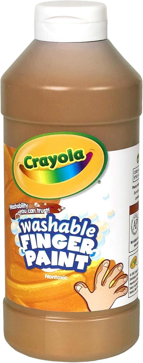 Crayola Fingerpaint, Brown, 32 Ounces, Washable Kids Paint, Ages 3+: Toys & Games