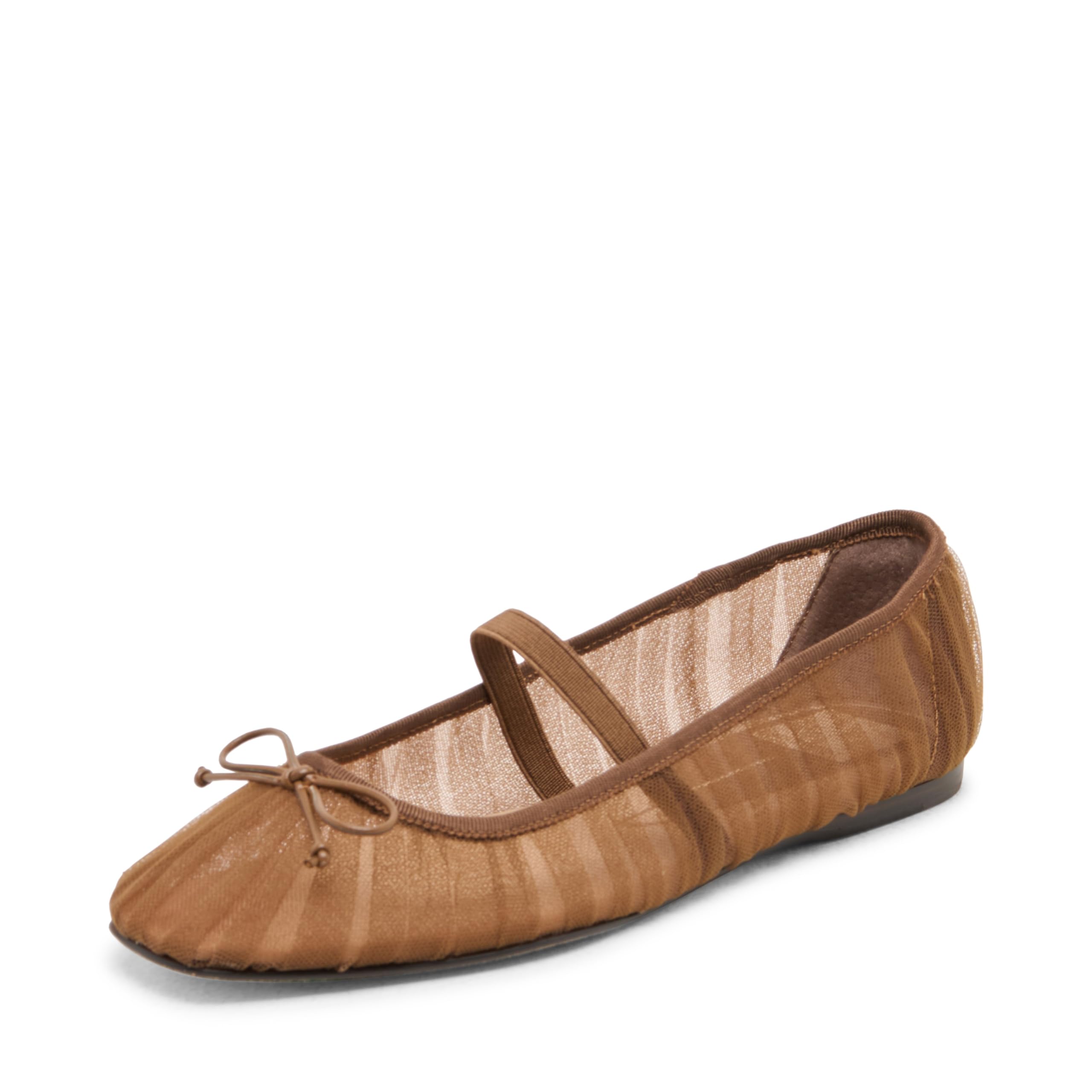 Dolce Vita Women’s Raeven Ballet Flat, Mid Brown, 6
