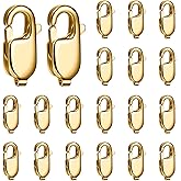 20PCS 13MM Gold Lobster Clasps, 18K PVD Gold Plated 316 Stainless Steel Lobster Claw Clasps Bulk for Necklace Bracelet Jewelry Making DIY Craft