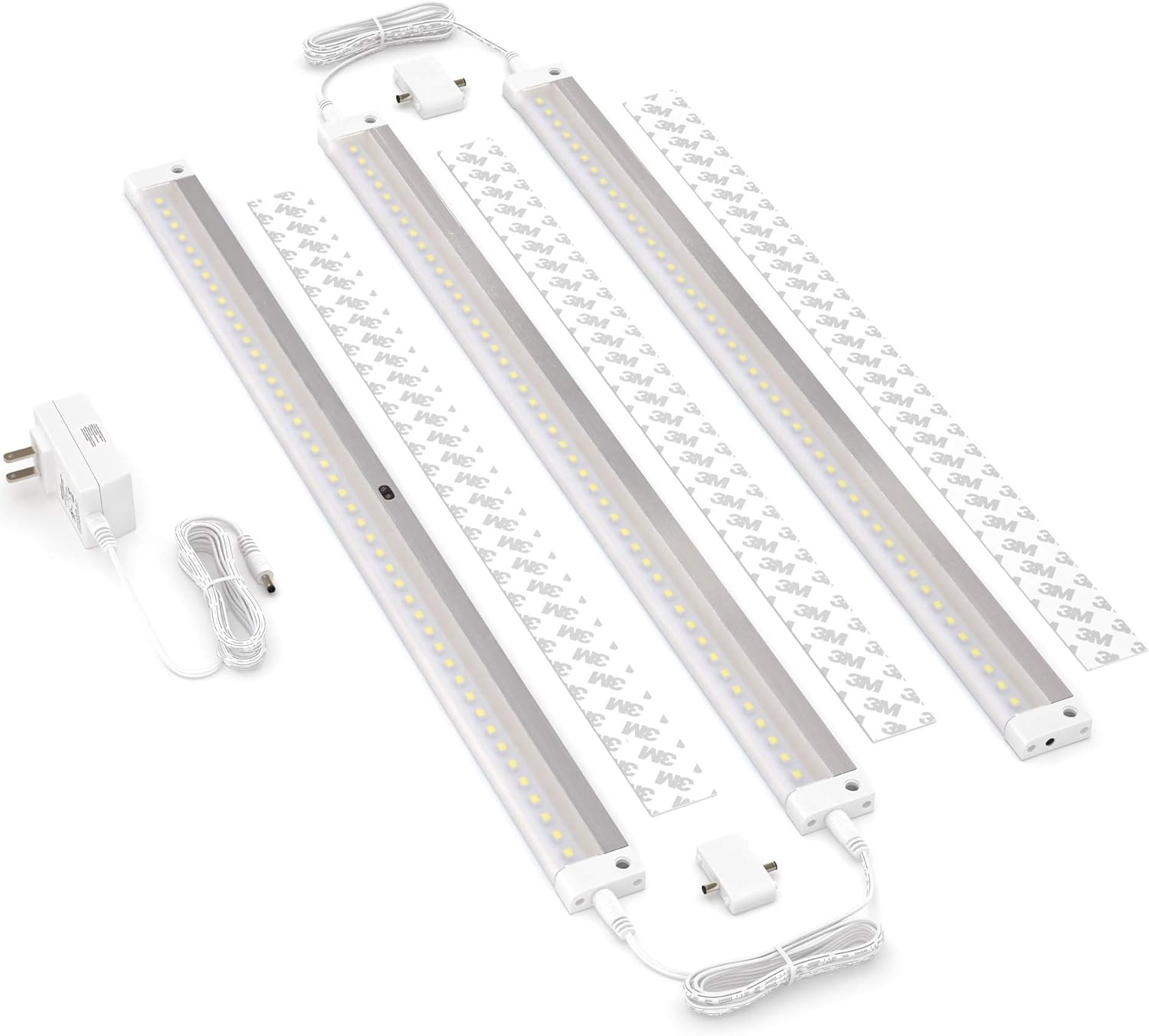 EShine White Finish 3 Extra Long 20 inch Panels LED Dimmable Under