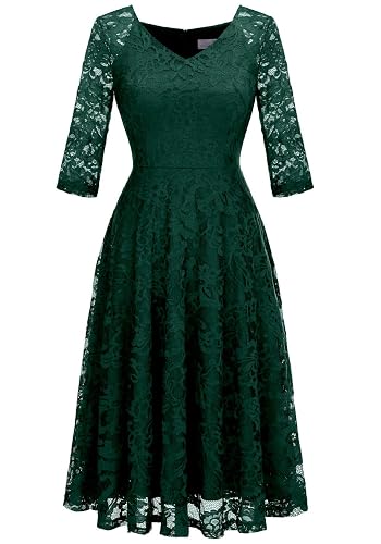 dressystar bridesmaid dresses Cute Lavender Floral Lace Bridesmaid Dress with Belt