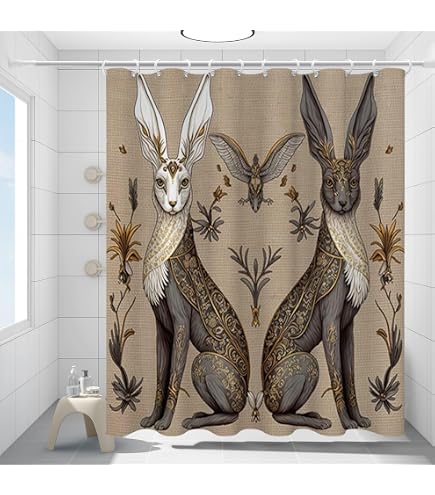VODRM Cow Print Shower Curtain - 72x72 Inch Farmhouse Bathroom Decor With 12 Hooks, Waterproof