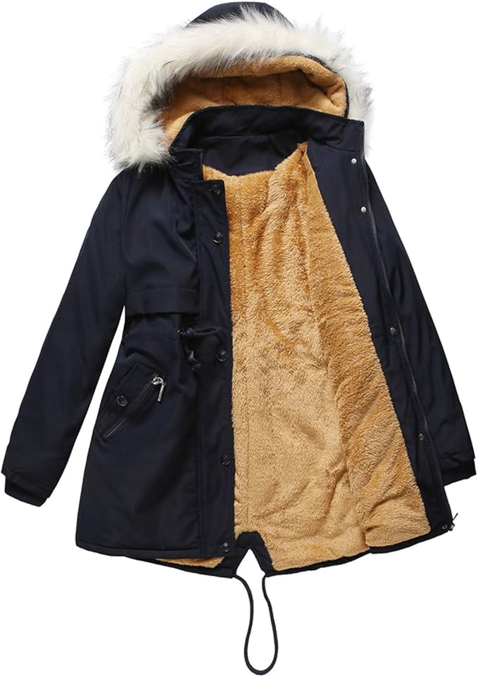 Wintermantel Damen Warm Gefüttert | Lange Steppjacke Als Übergangsjacke | Winddicht & Wassserabweisend