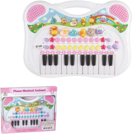 Piano Musical Animal Braskit Rosa