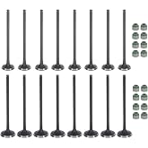 INFINAUTO 16pcs Engine Intake and Exhaust Valve Kit with Valve Seals for Honda Civic Del Sol 1.6L 1.7L 1992-2005 SOHC D16Z6 D17A1 A2 A6