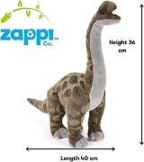 Zappi Co Plush Brachiosaurus Toy 40cm Safari Animals Collection view 6