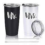 Mr and Mrs Tumbler Set of 2 Stainless Steel Travel