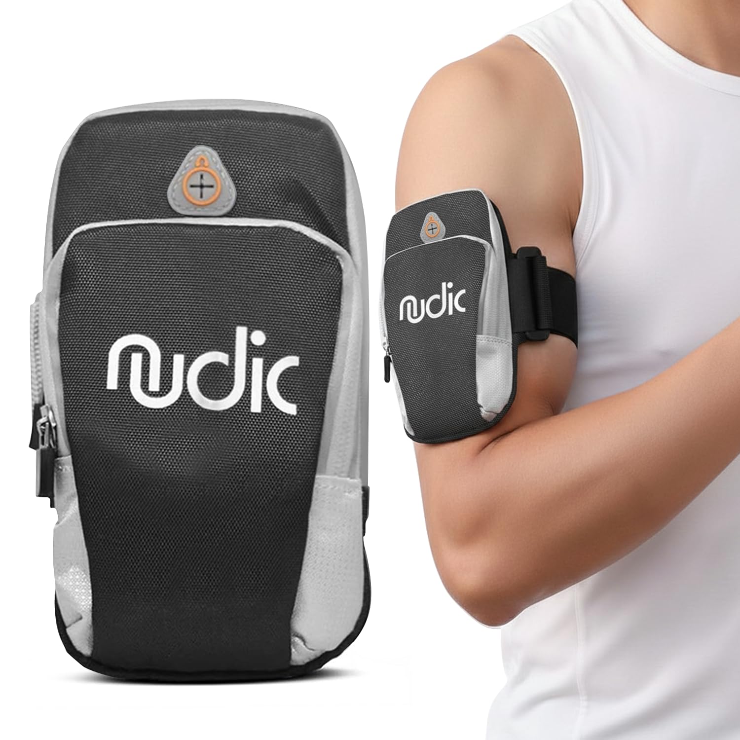 Nudic Running Armband – Secure Waterproof Bounce-Free running Phone Holder for iPhone 17 16 15 Pro Max & Samsung S25 Ultra | Adjustable Workout Pouch for Gym & Outdoor Sports | Fits Phones up to 6.9"